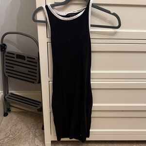 New Look Black and White Midi Dress